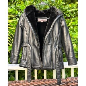 Wilson’s black leather kids jacket